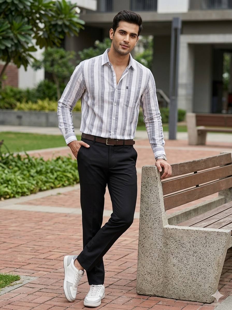 Men's Casual Striped Shirt