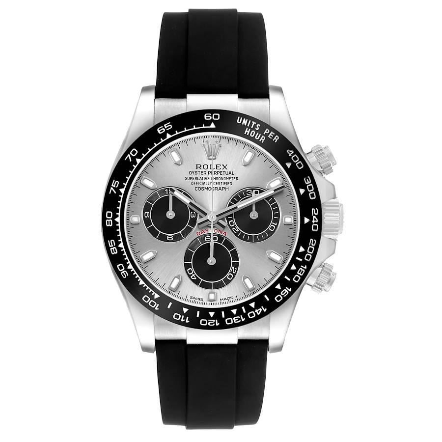 Rolex Cosmograph Daytona Silver Dial White Gold Mens Watch