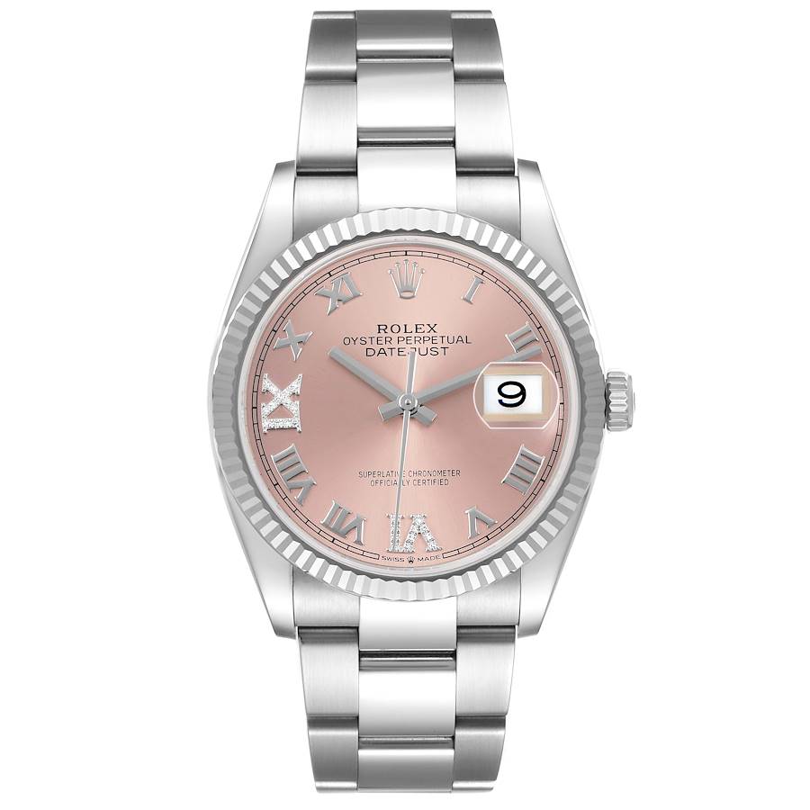 Rolex Datejust Steel Pink Diamond Dial 