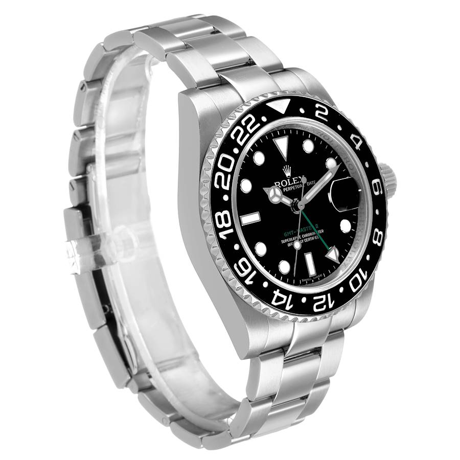 Rolex GMT Master II Steel Green Hand Mens Watch