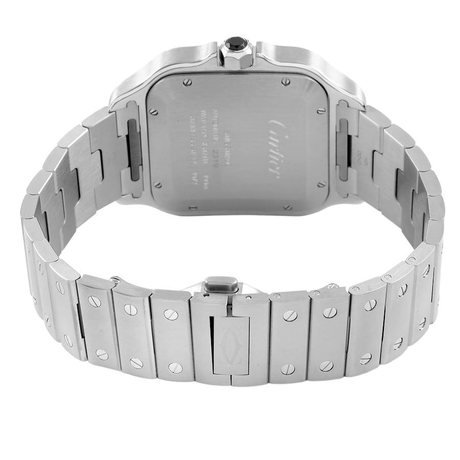 Cartier Santos Steel ADLC Grey Dial Mens Watch 