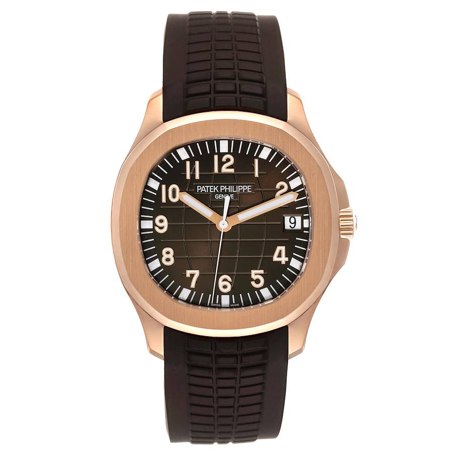 Patek Philippe Aquanaut Date Rose Gold Mens Watch 41 mm