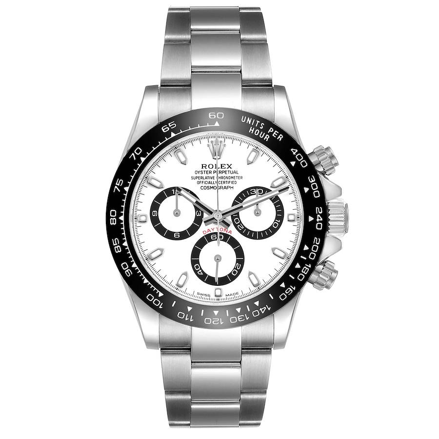 Daytona Steel White Panda Dial Ceramic Bezel Mens
