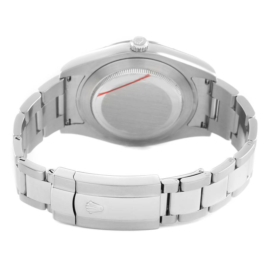 Rolex Datejust Steel White Gold Blue Diamond Dial Mens 