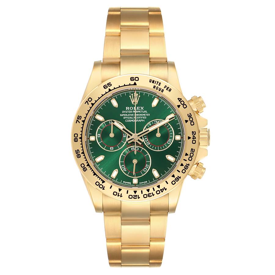 Rolex Daytona Yellow Gold John Mayer Green Mens 40MM