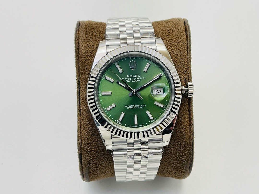 Rolex Datejust 41MM  Fluted Mint Green Dial Jubilee