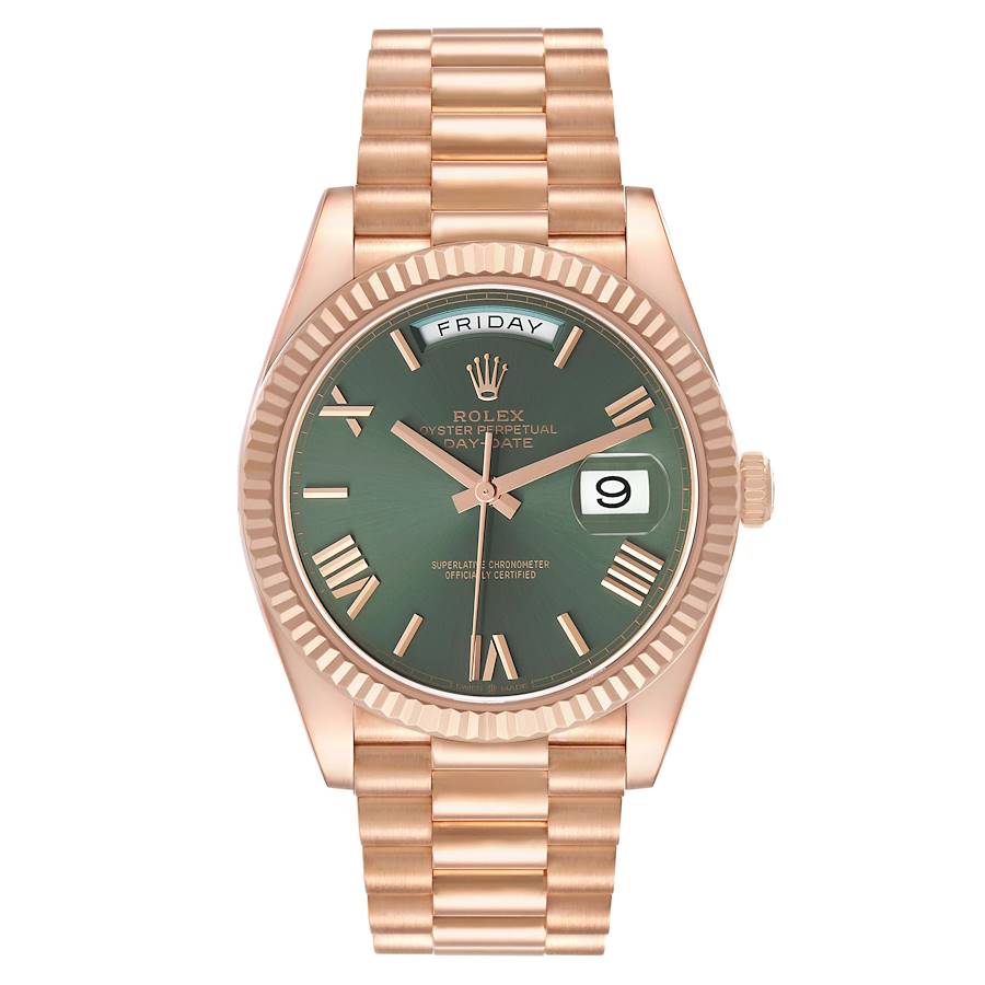 Rolex Day-Date 40 President Rose Gold Green Dial 40 MM