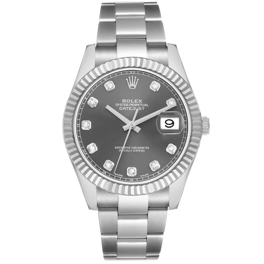 Rolex Datejust II 41 Silver Diamond Dial