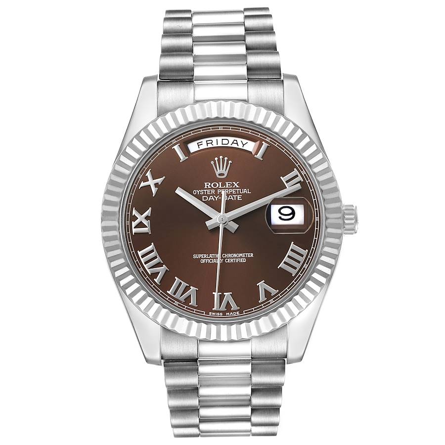 Rolex President Day-Date II White Gold Brown Dial 40 MM