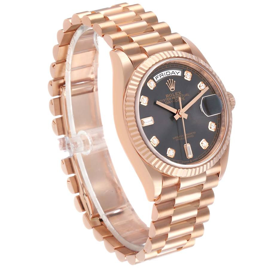  Rolex President Day-Date Slate Diamond Dial Rose Gold 40 MM