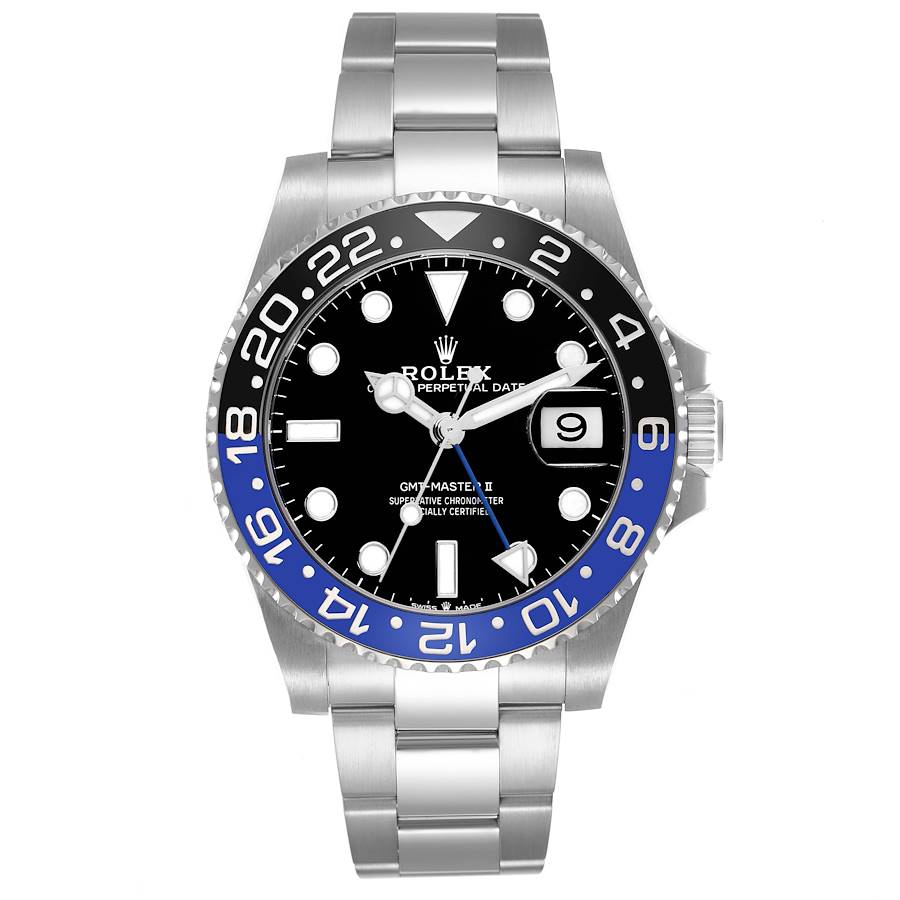 Rolex GMT Master II Steel Batman Bezel Mens
