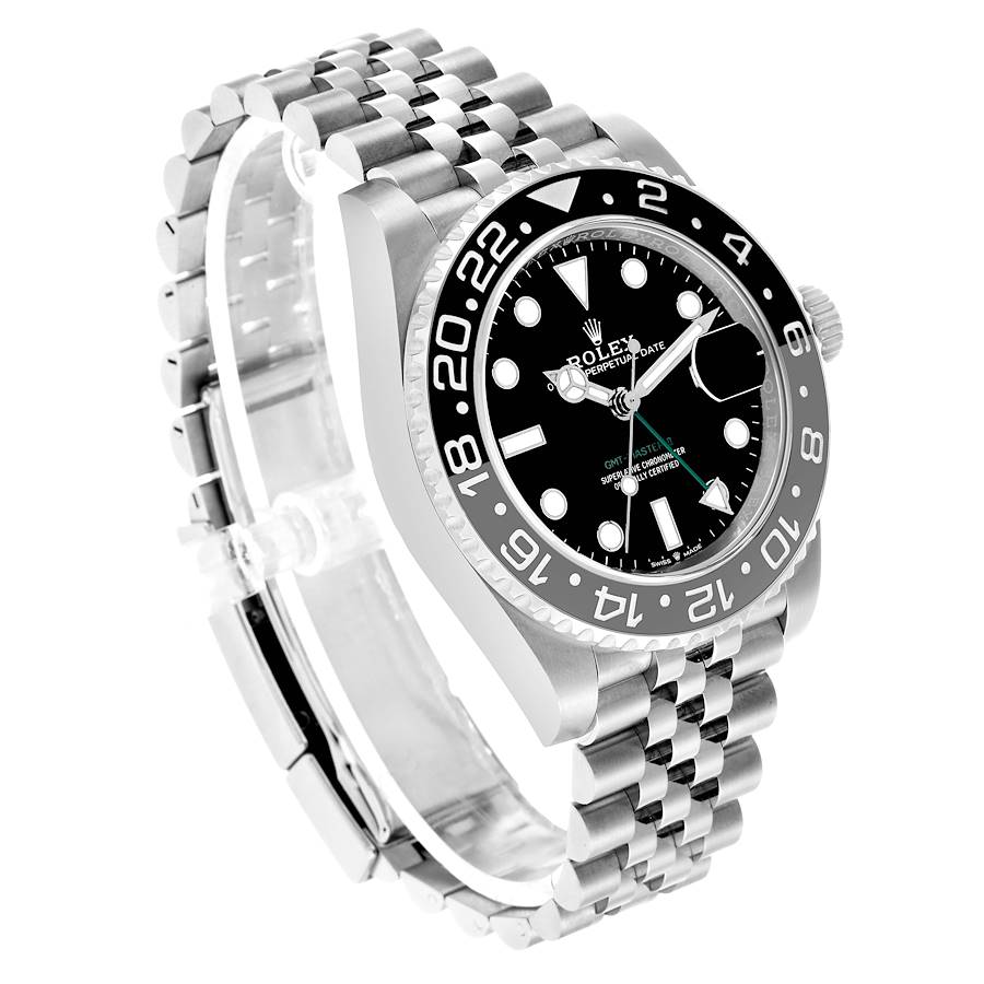 Rolex GMT Master II Steel Black Gray Bruce Wayne Bezel 