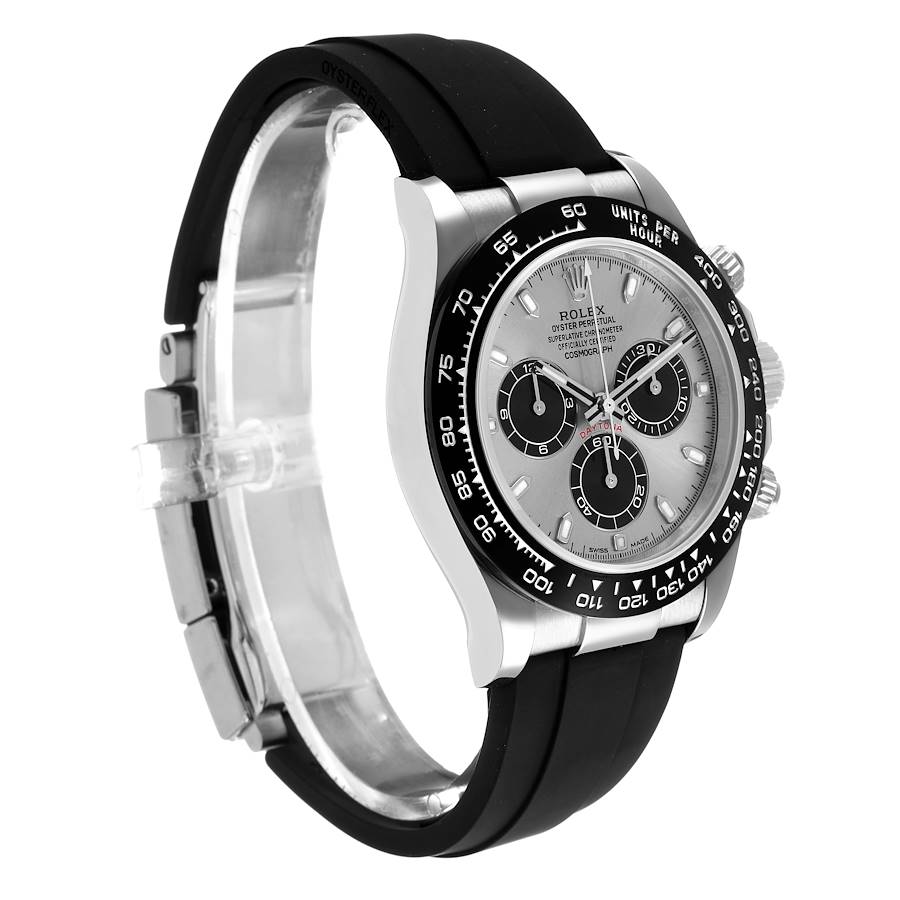 Rolex Cosmograph Daytona Silver Dial White Gold Mens Watch