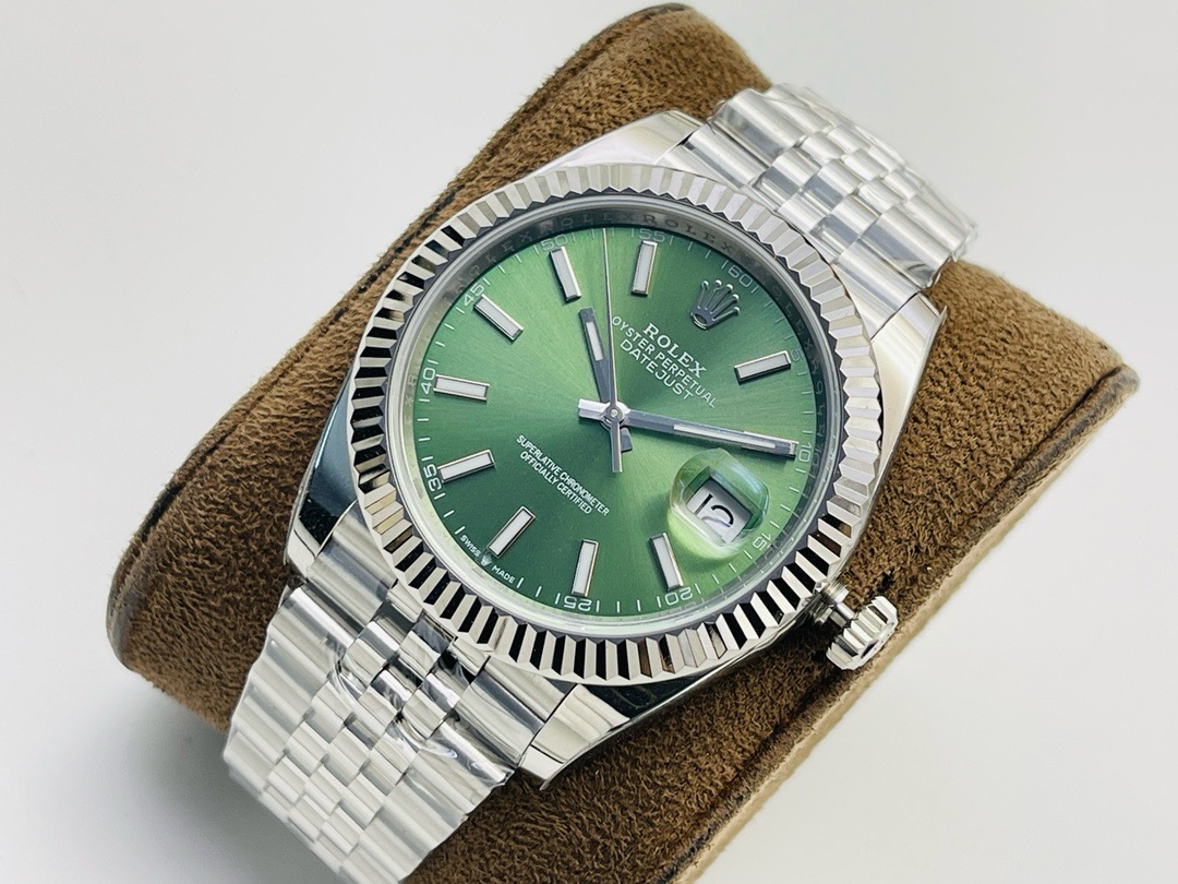 Rolex Datejust 41MM  Fluted Mint Green Dial Jubilee