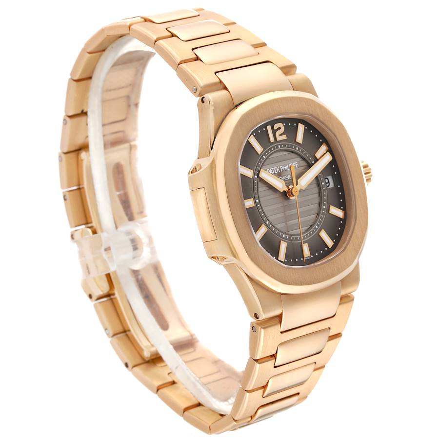 atek Philippe Nautilus Rose Gold Slate Dial 41 mm