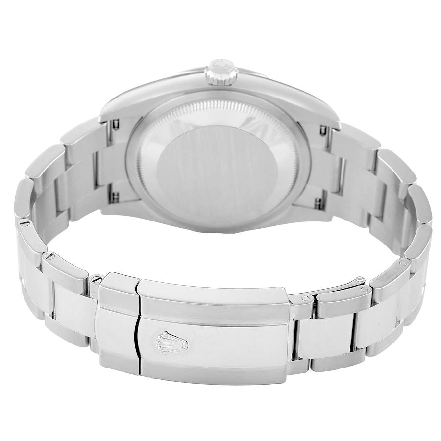 Rolex Datejust Black Dial Steel White Gold Mens Watch