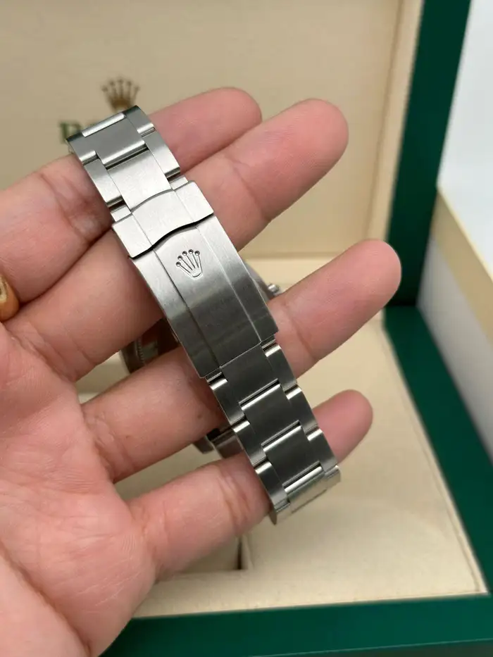 Rolex Oyster Perpetual Acero Personalizado Esfera Amarilla Oyster 