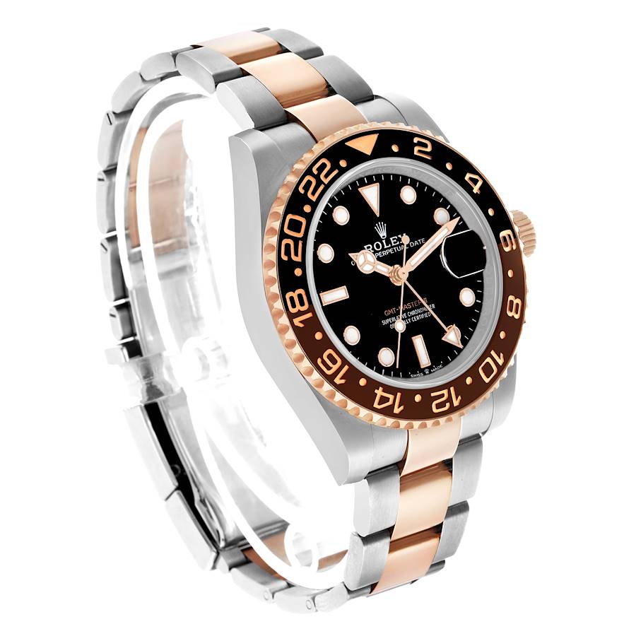 Rolex GMT Master II Steel Rose Gold Root Beer Bezel Mens