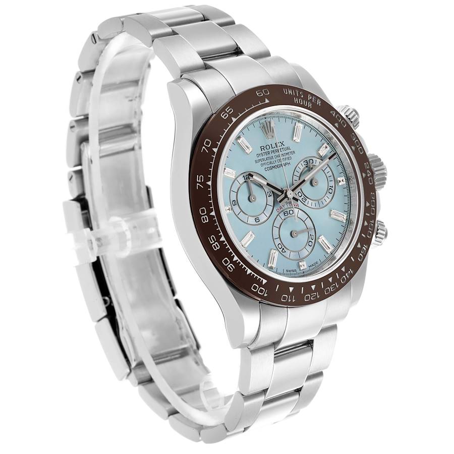 Rolex Daytona Ice Blue Diamond Dial Platinum Chronograph Watch  40MM