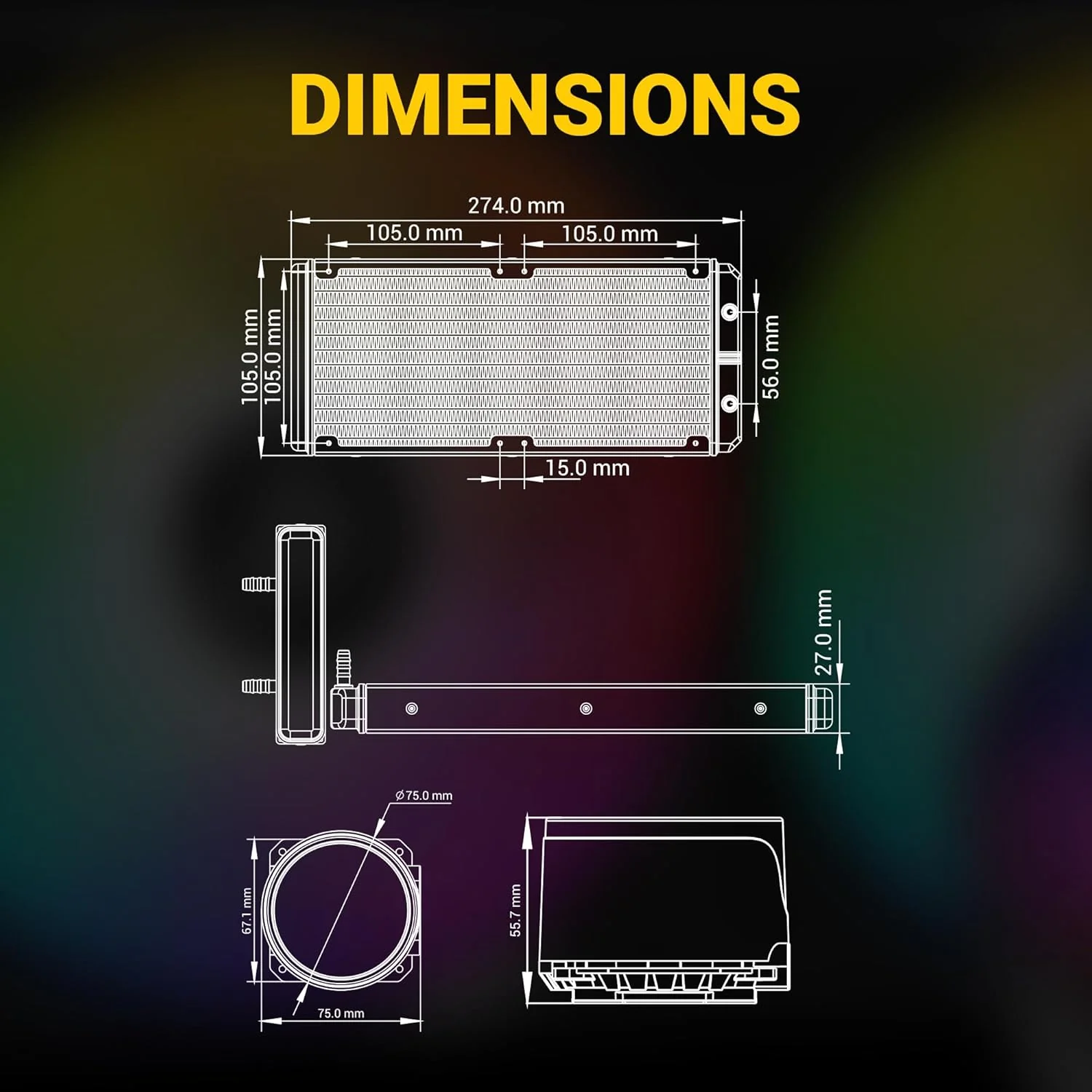 RGB Liquid CPU Cooler