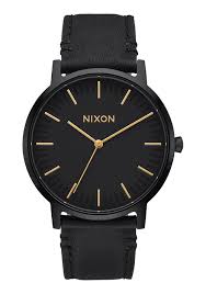 Nixon Black Leather Watch