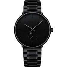 All Black Luxury Wrist Watch