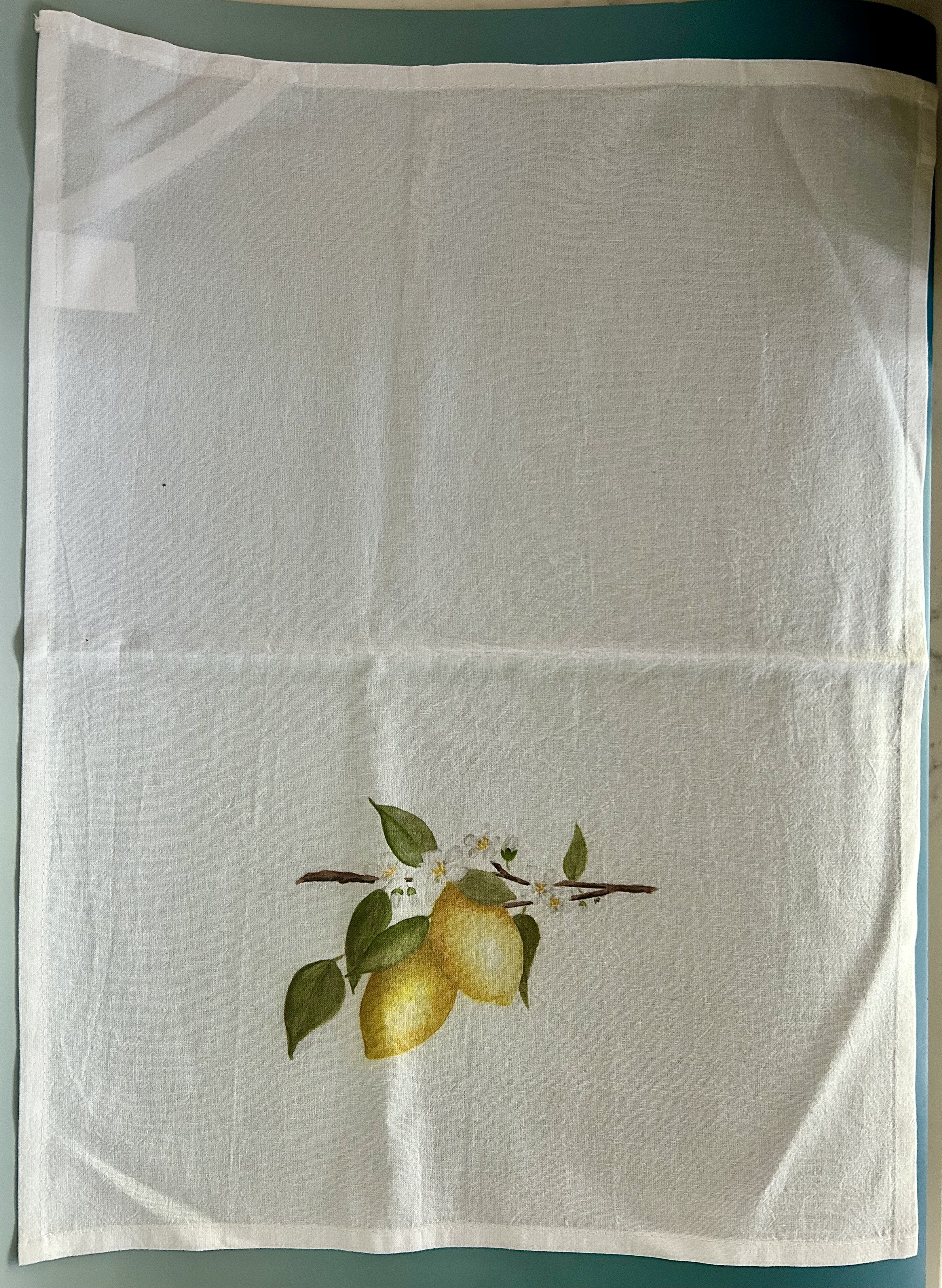 Lemon Blossom Tea Towel