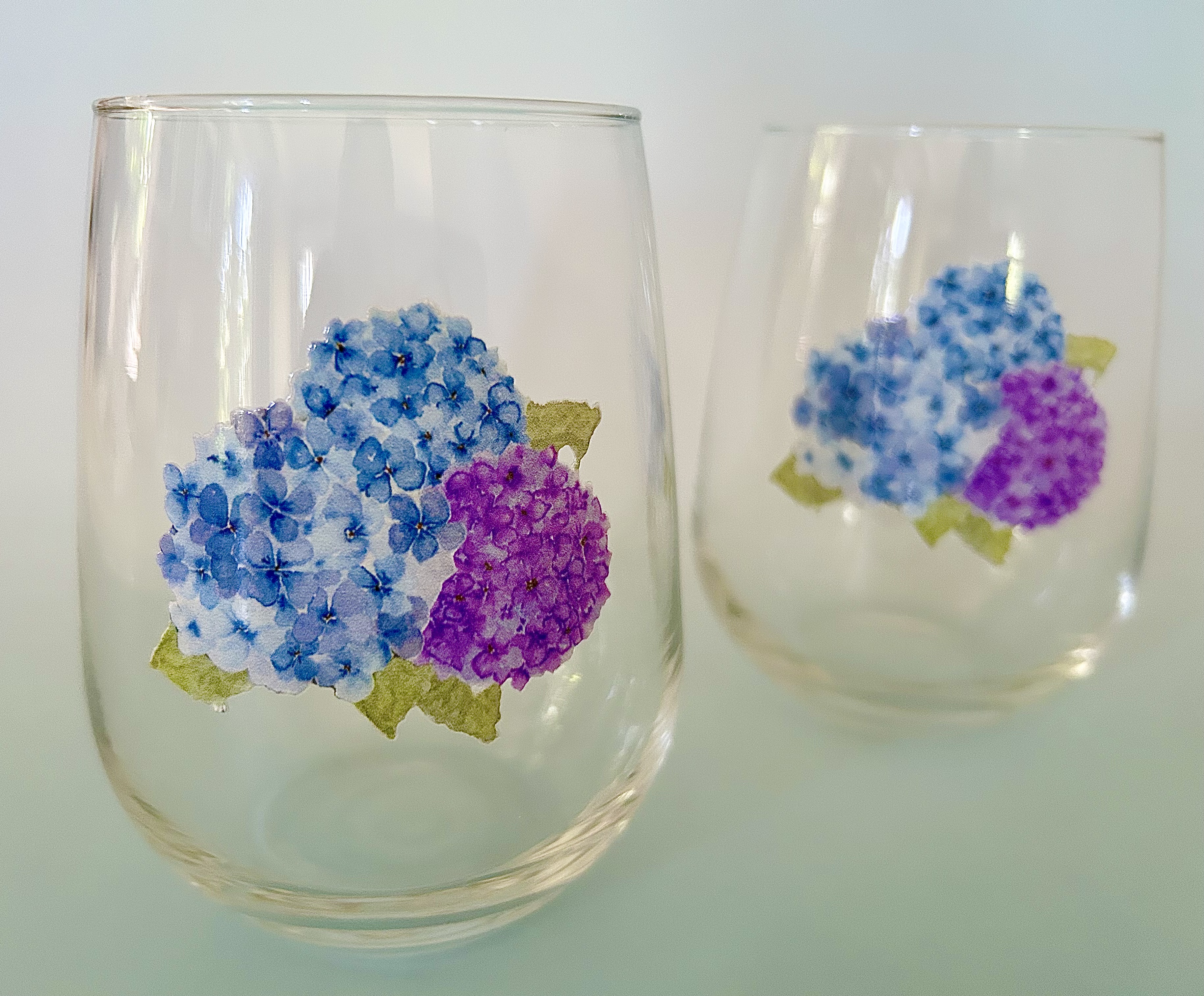 Stemless Hydrangea Glass