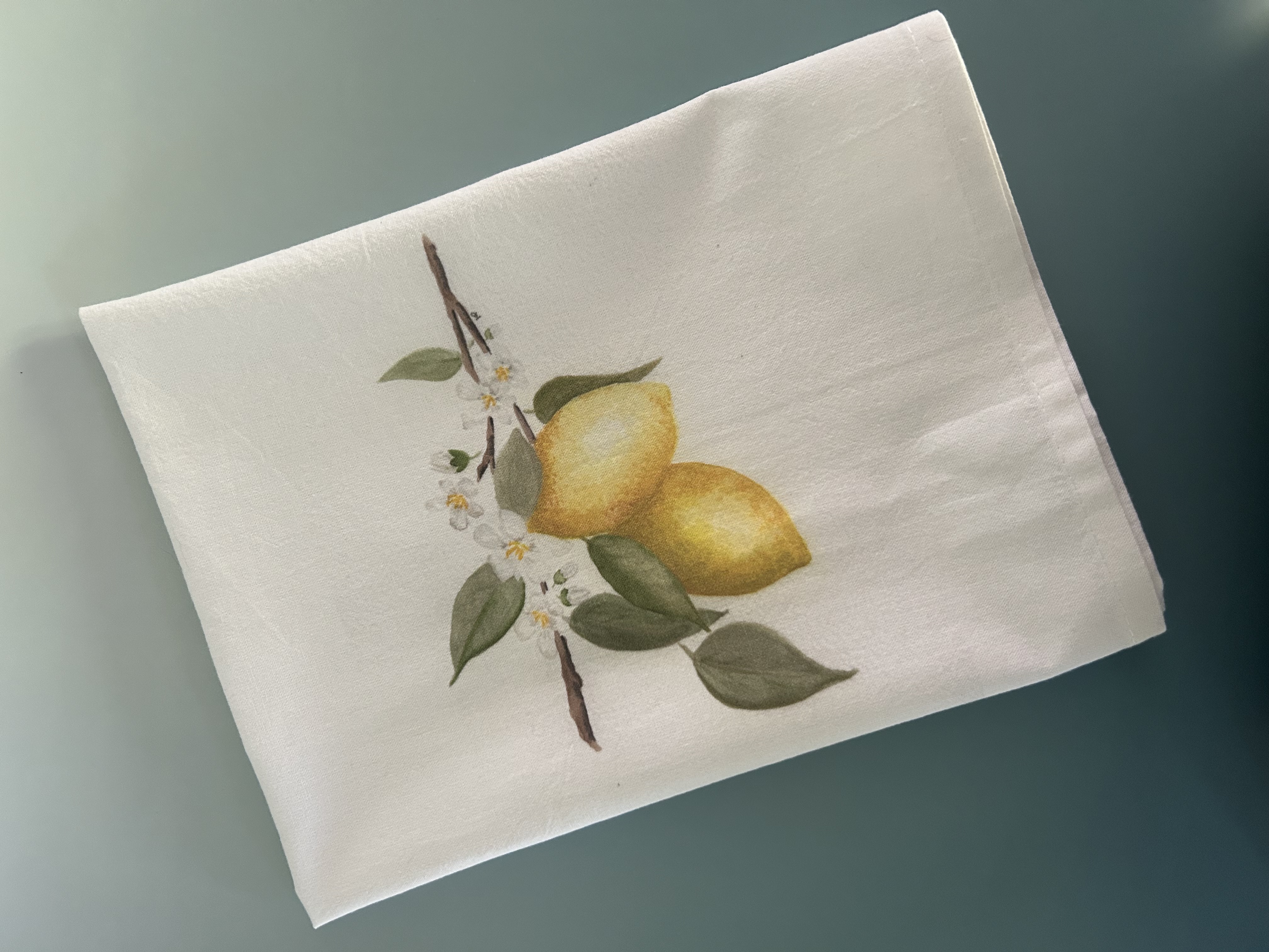 Lemon Blossom Tea Towel