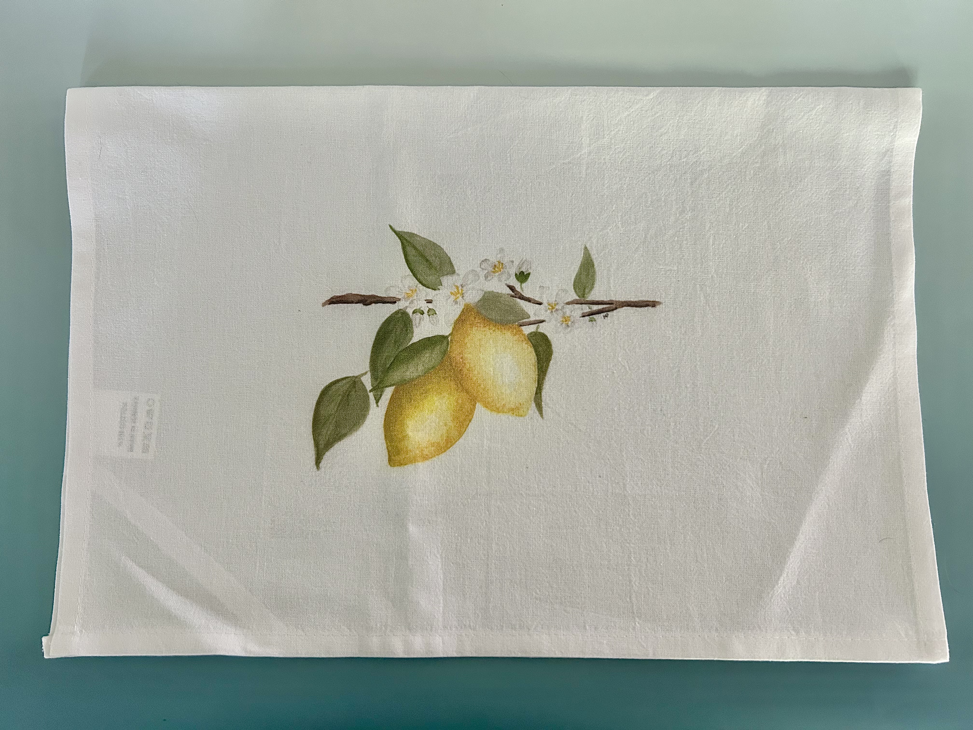 Lemon Blossom Tea Towel