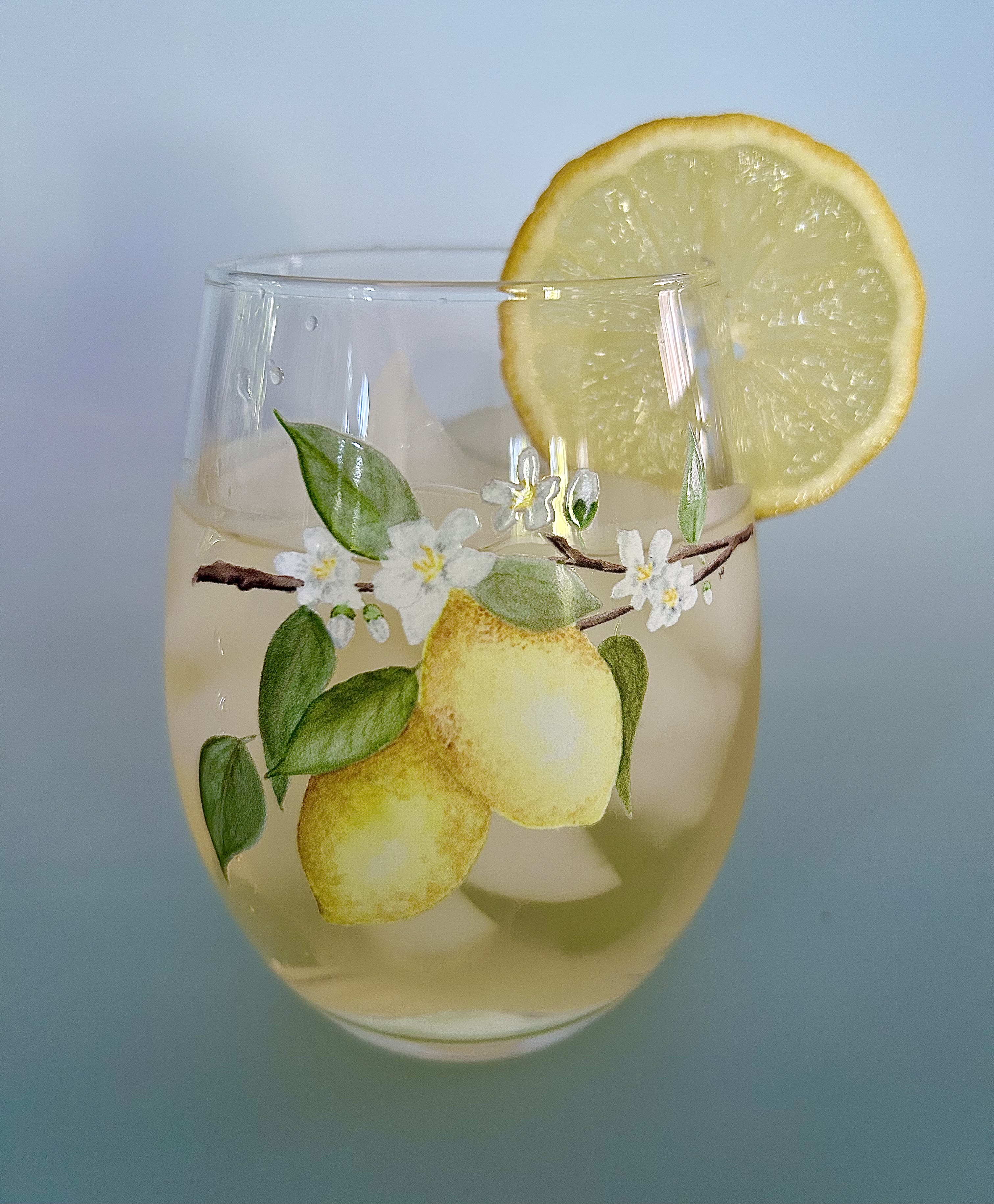 Lemon Stemless Glass, Set of 2