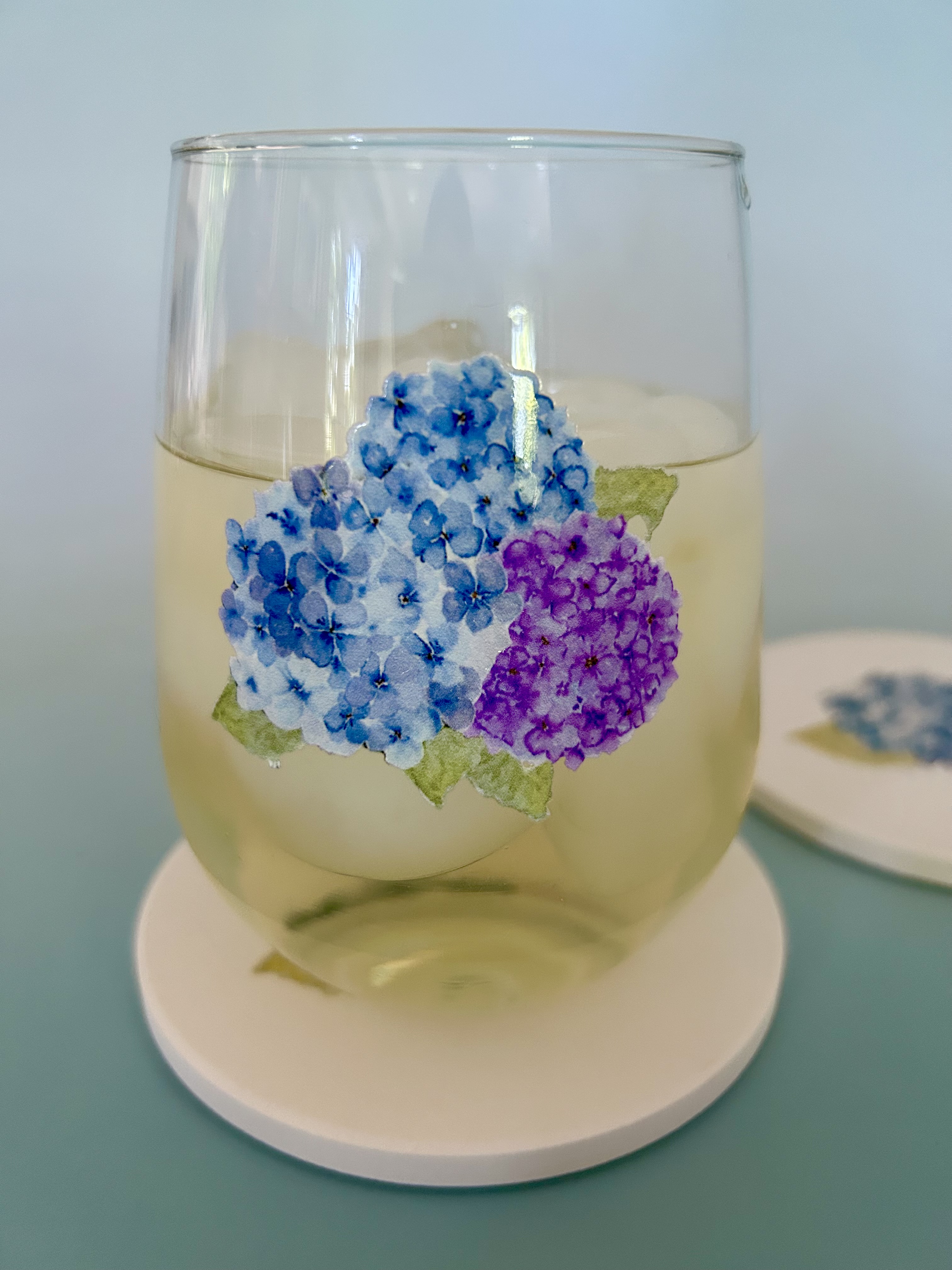 Stemless Hydrangea Glass