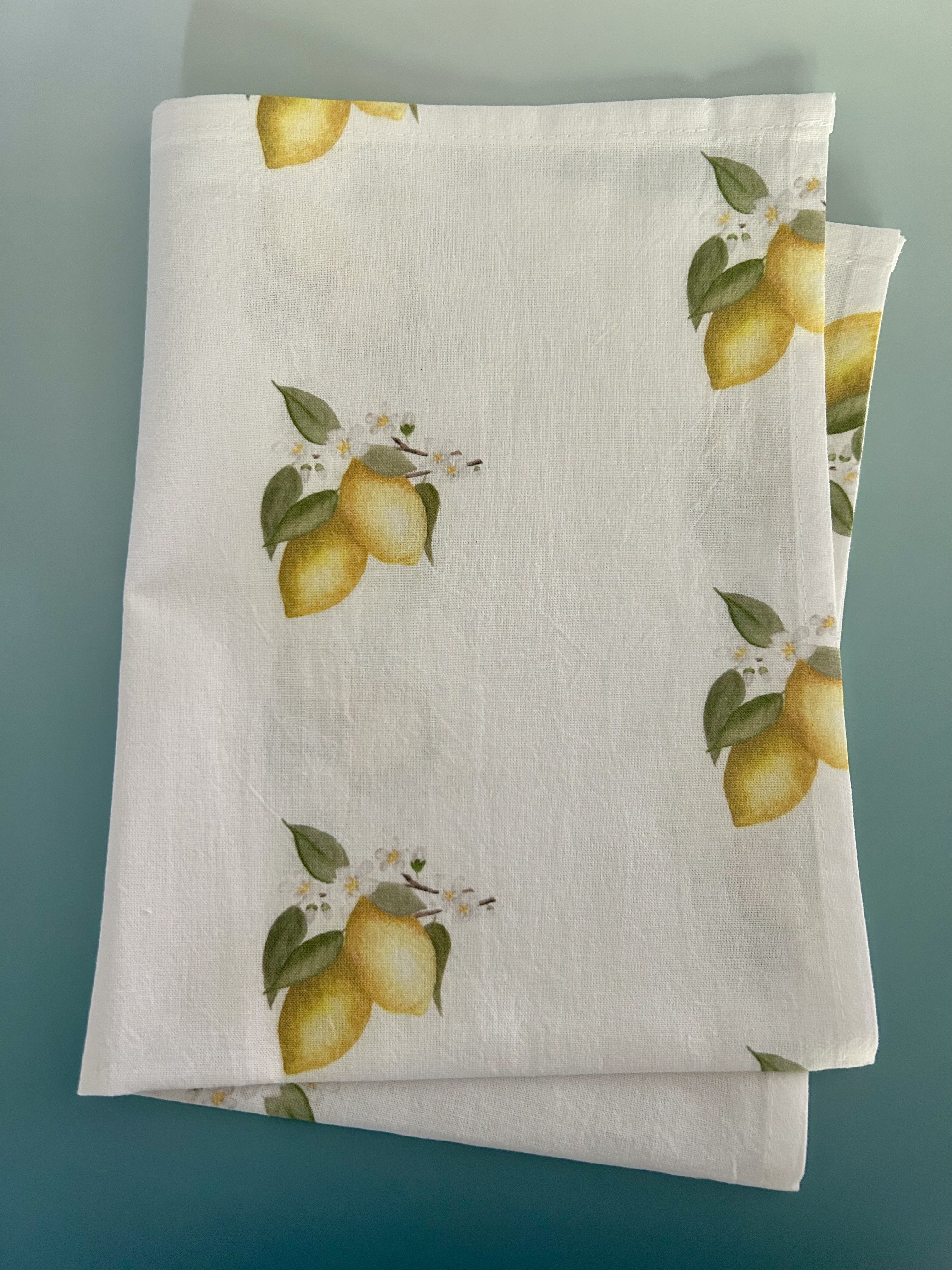 Lemon Pattern Tea Towel
