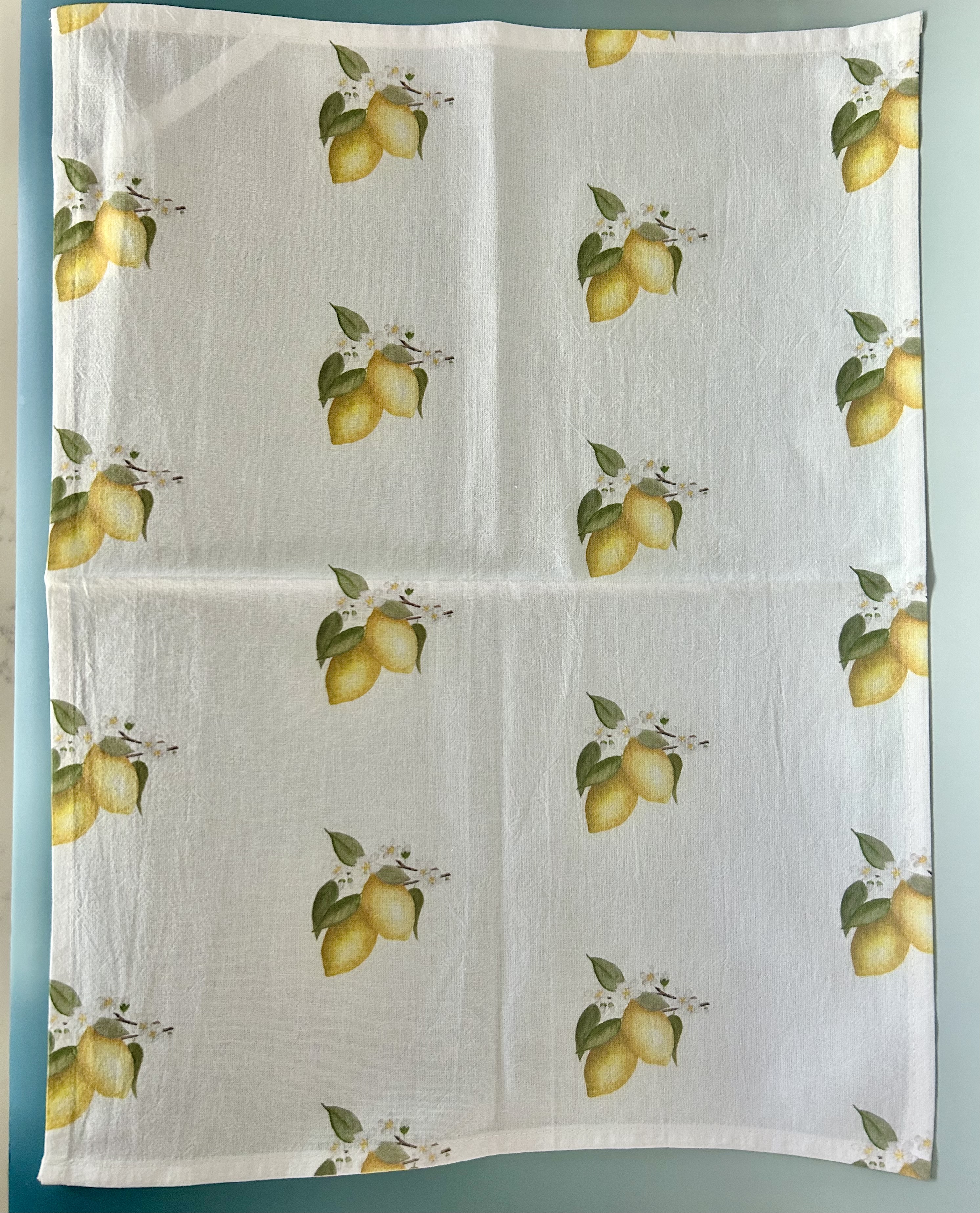 Lemon Pattern Tea Towel