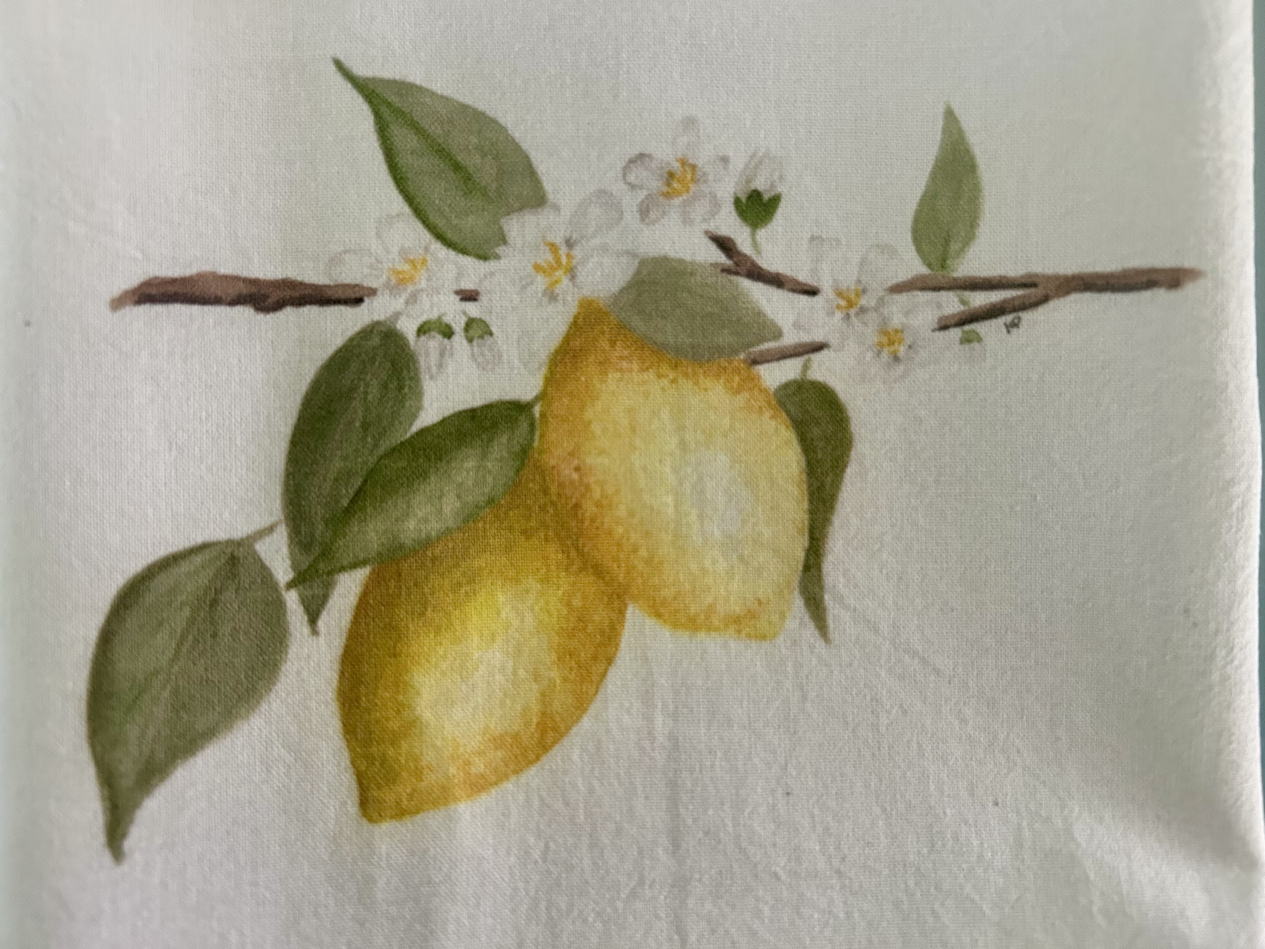 Lemon Blossom Kitchen Towel