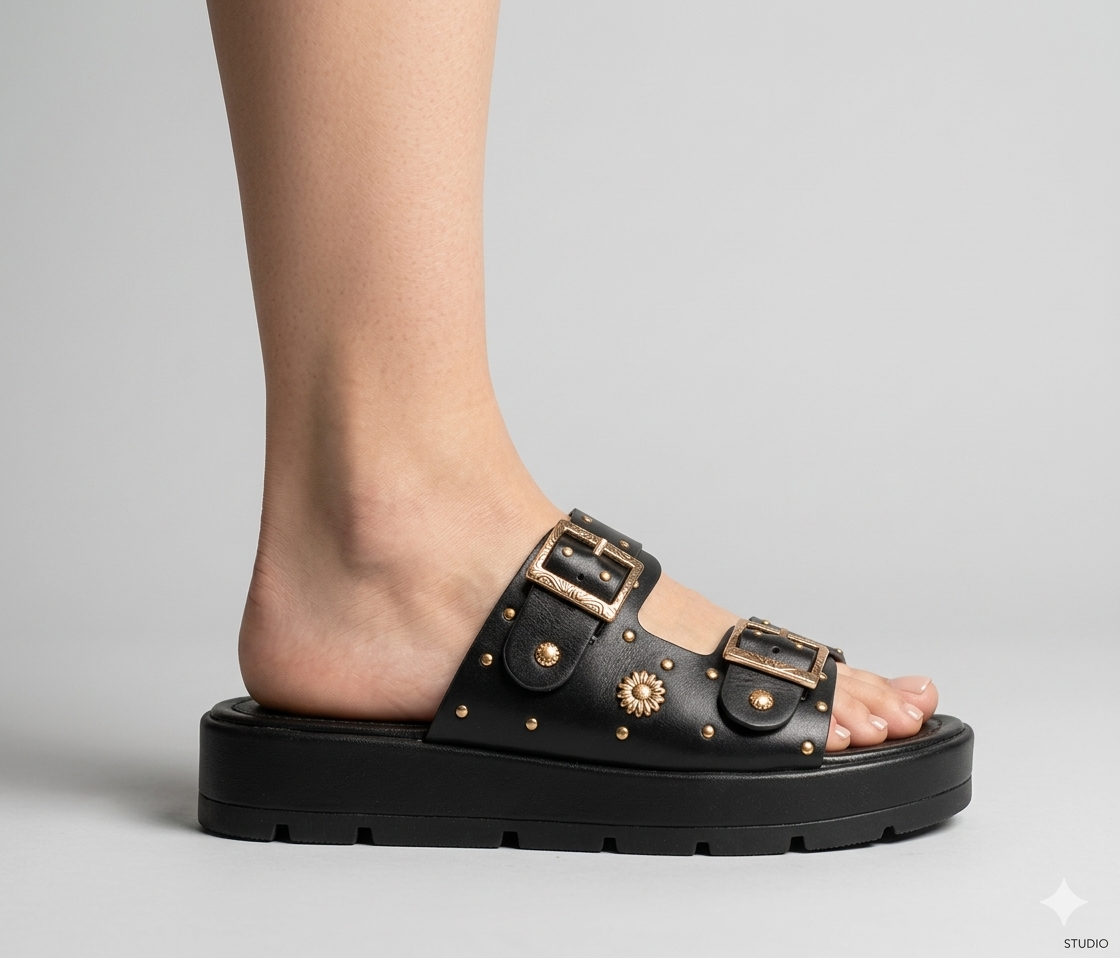 Sandália Flatform Preta