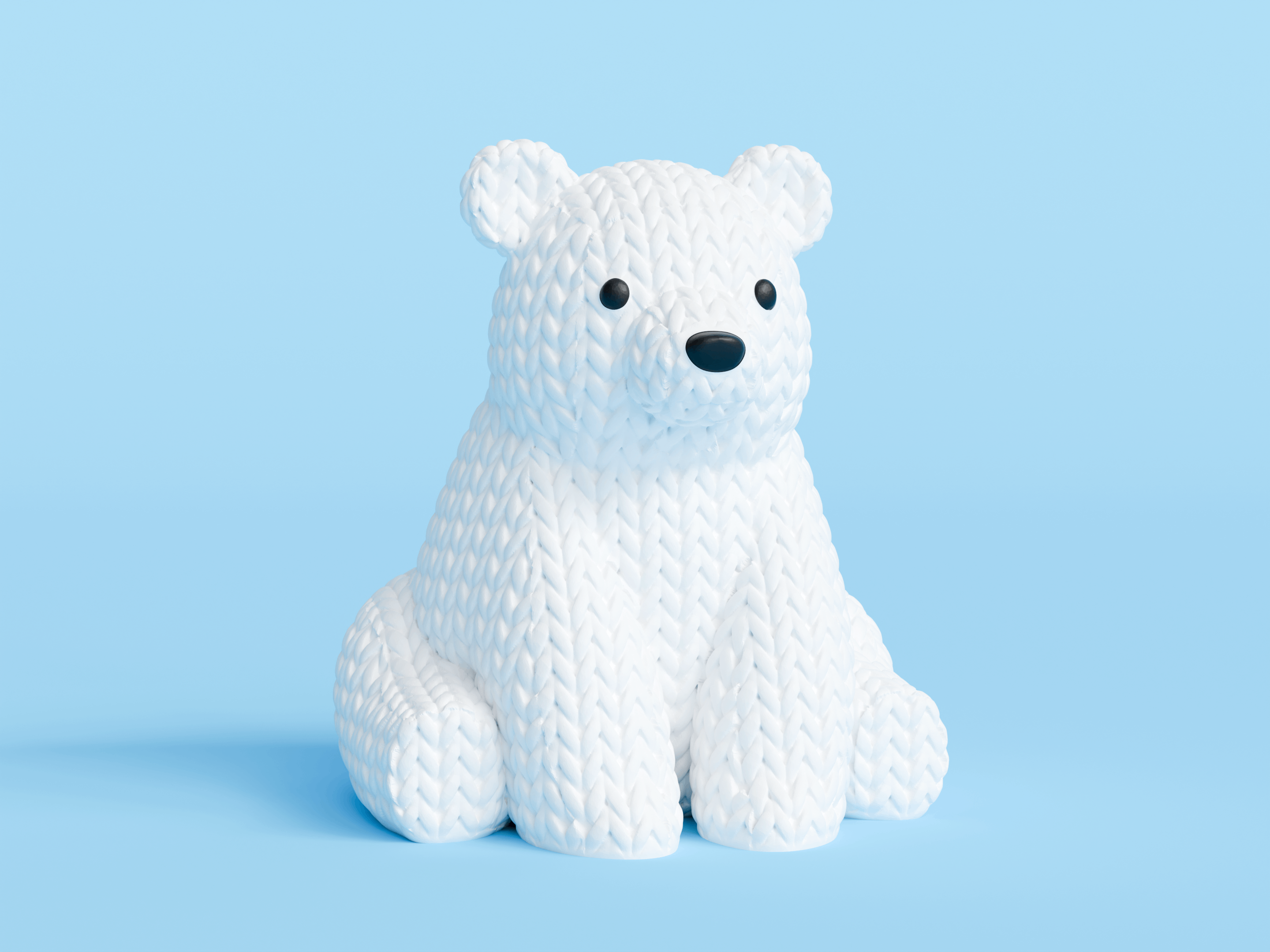 Oso polar Tipo Crochet