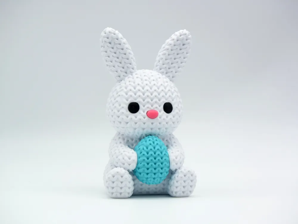 Conejo con Huevo de Pascua Tipo Crochet