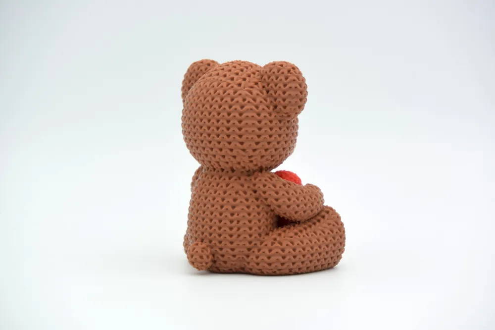 Osito con corazon Tipo Crochet