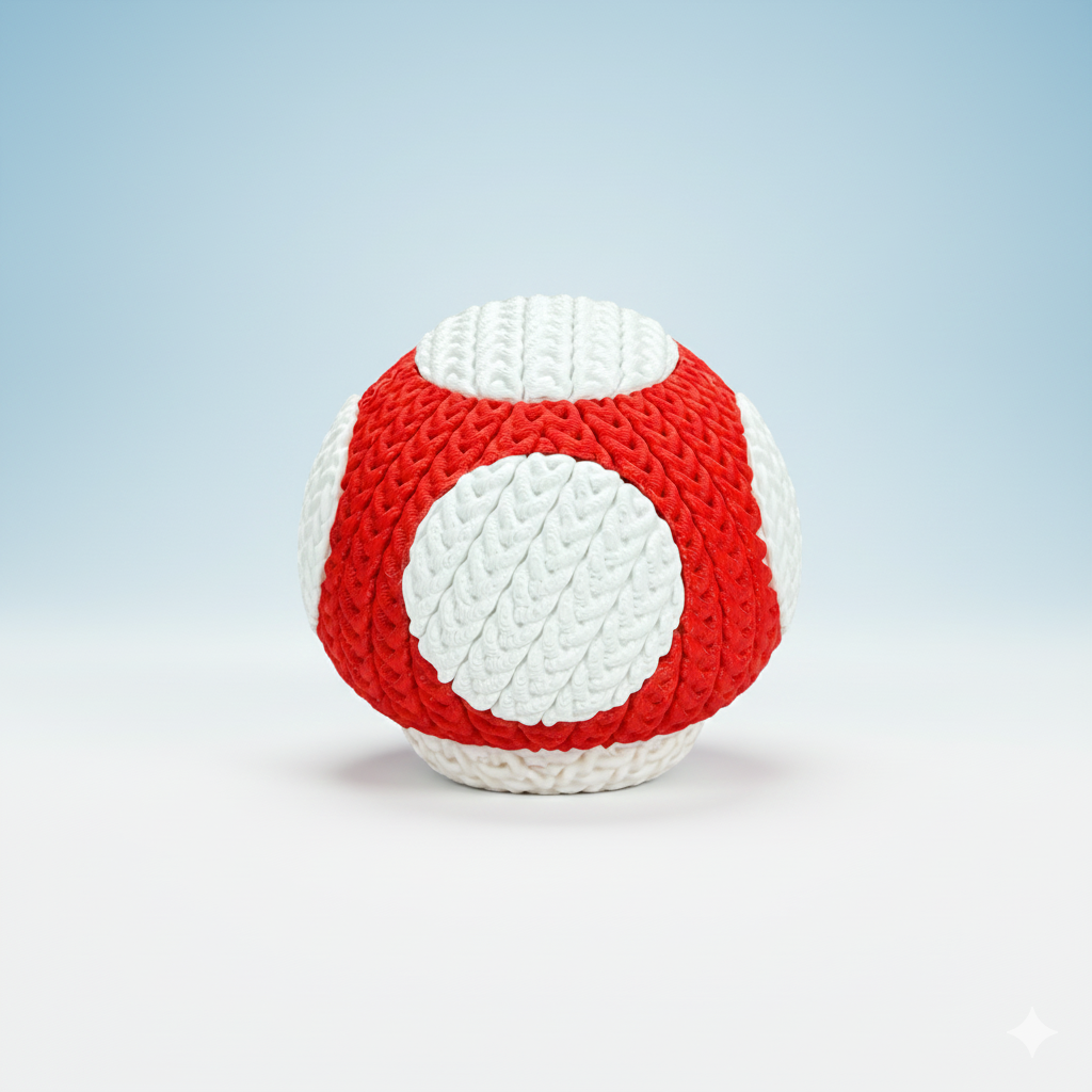 Mario Mushroom Tipo Crochet