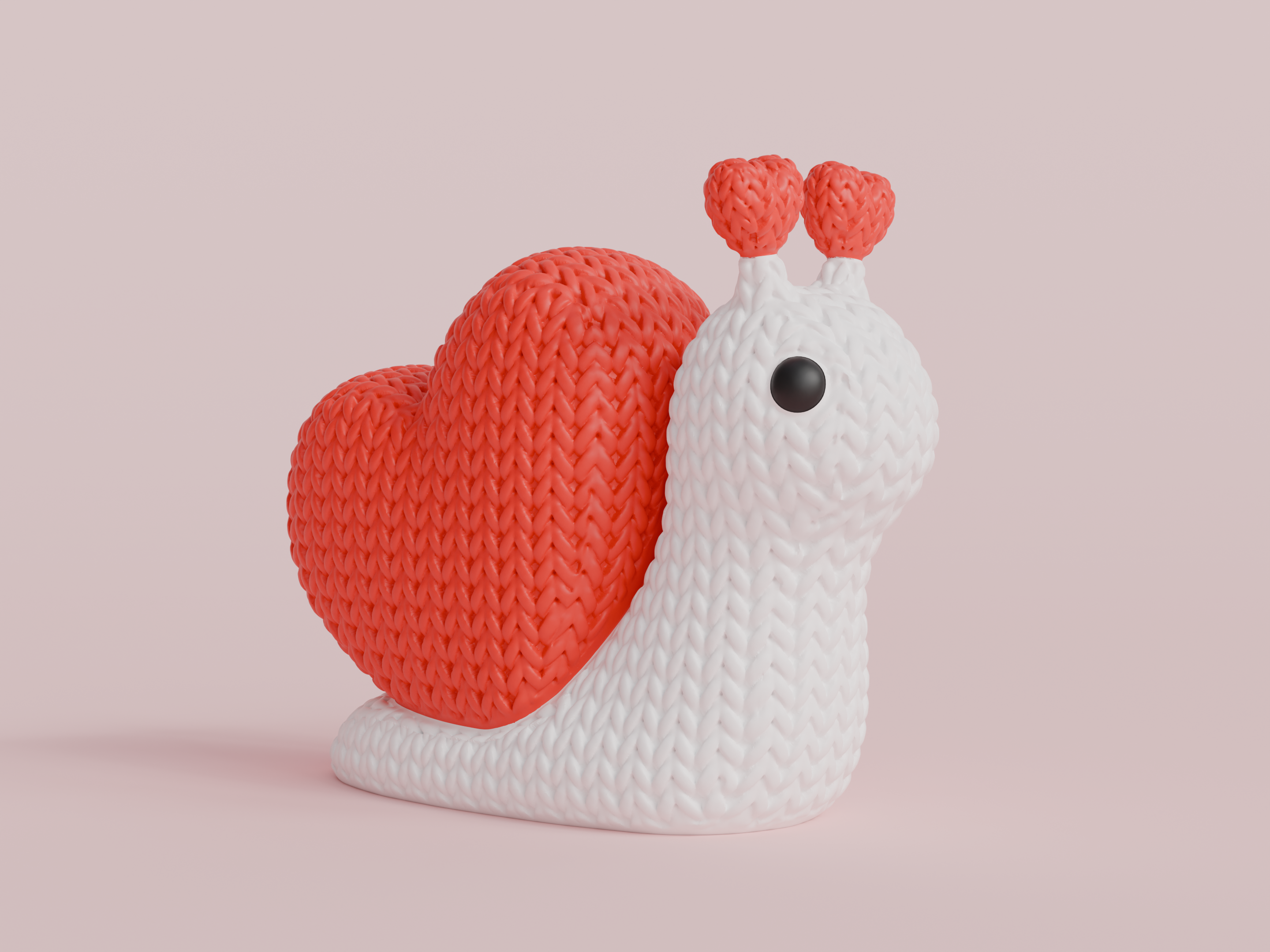Caracol san Valentín Tipo Crochet