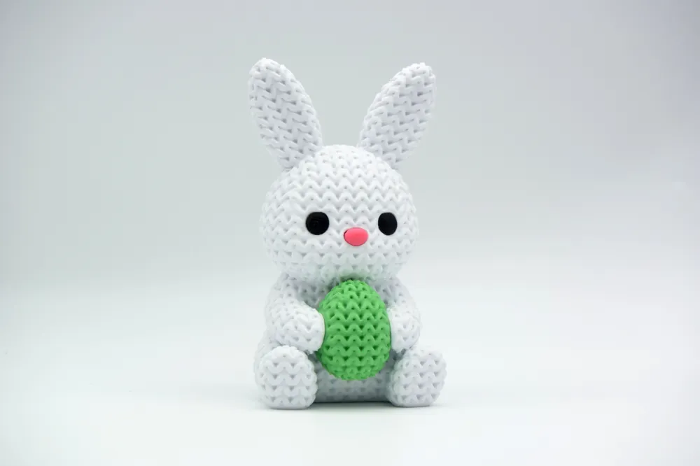 Conejo con Huevo de Pascua Tipo Crochet