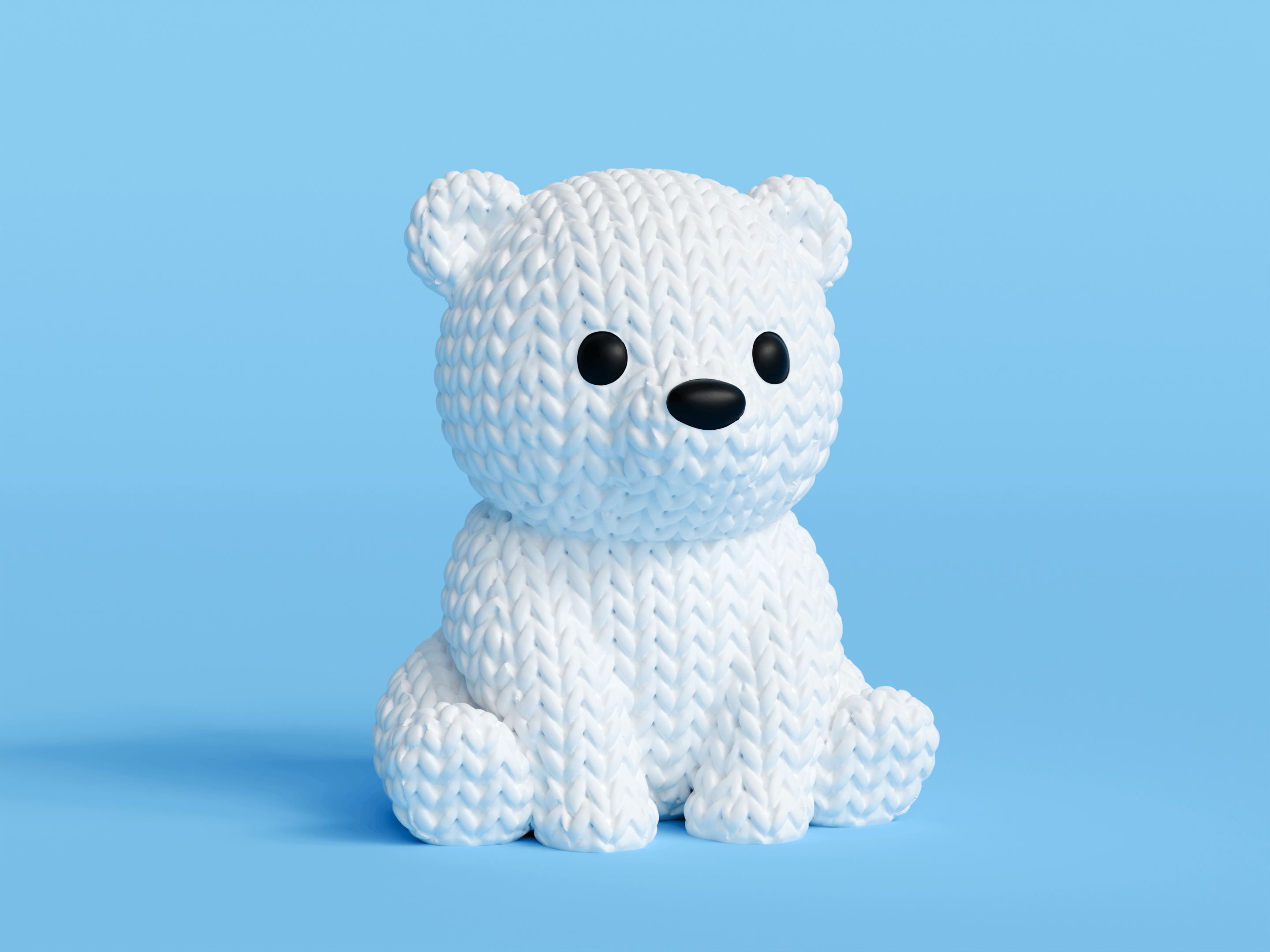 Oso polar bebe Tipo Crochet