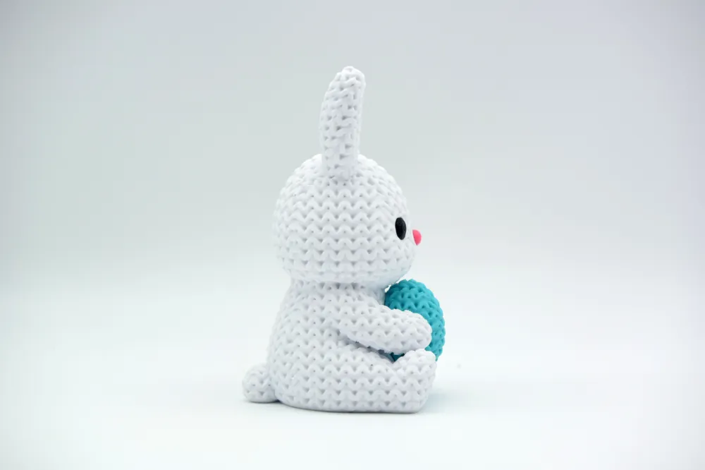Conejo con Huevo de Pascua Tipo Crochet