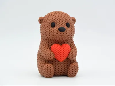 Nutria con corazon Tipo Crochet