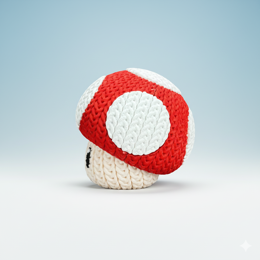 Mario Mushroom Tipo Crochet