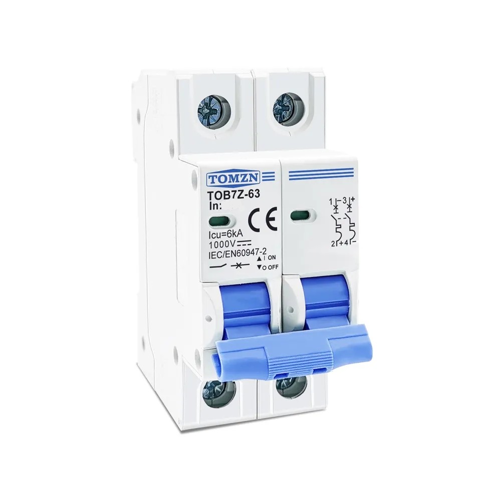 Interruptor Termomagnético Dc 1000V 2P Fotovoltáico TOB7Z-63