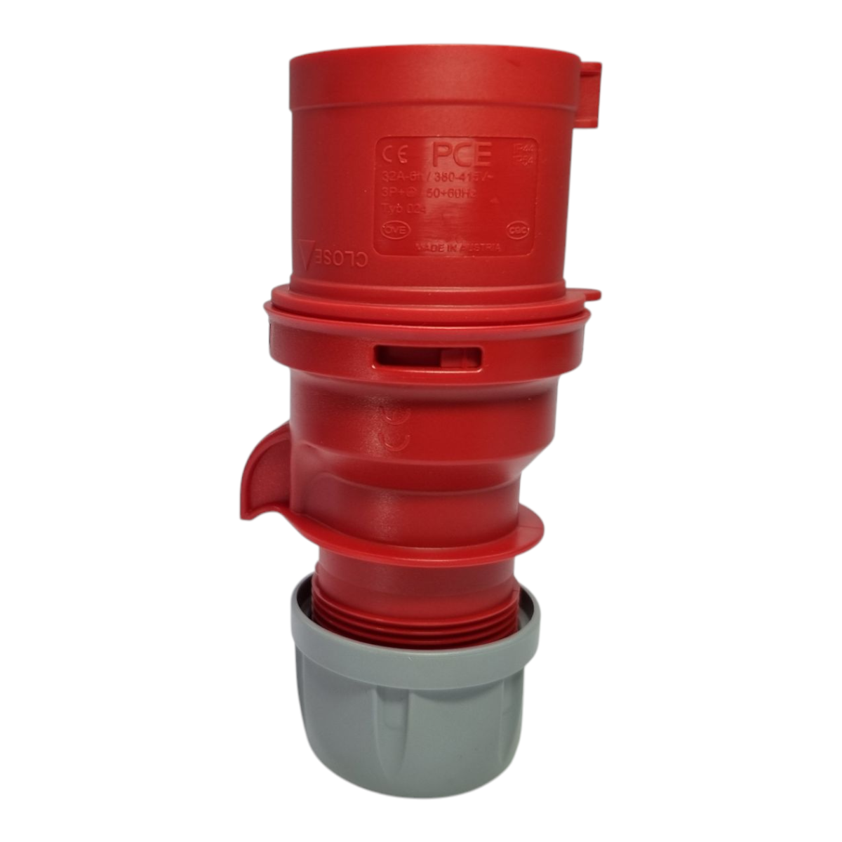 Clavija Aérea Y Clavija Aérea 3 Polos + T 32A 250V 6H Roja IP44 (kit)