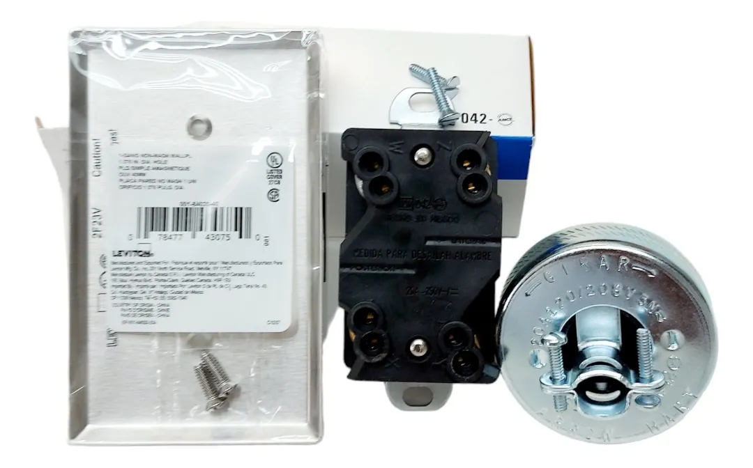 Clavija Y Contacto Arrow Hart 4p 20a 120/208v Wd7411/wd7410b Color Plateado