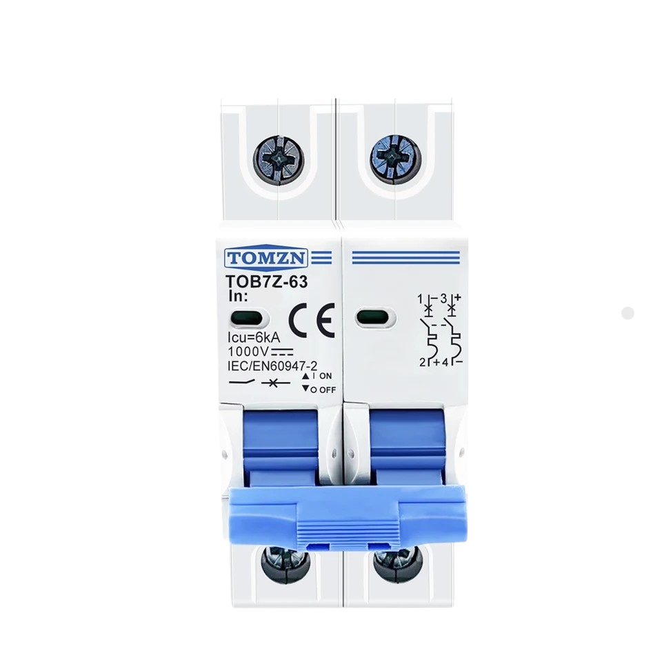 Interruptor Termomagnético Dc 1000V 2P Fotovoltáico TOB7Z-63
